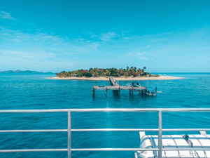 Boat overlooking Malolo Island, Fiji 