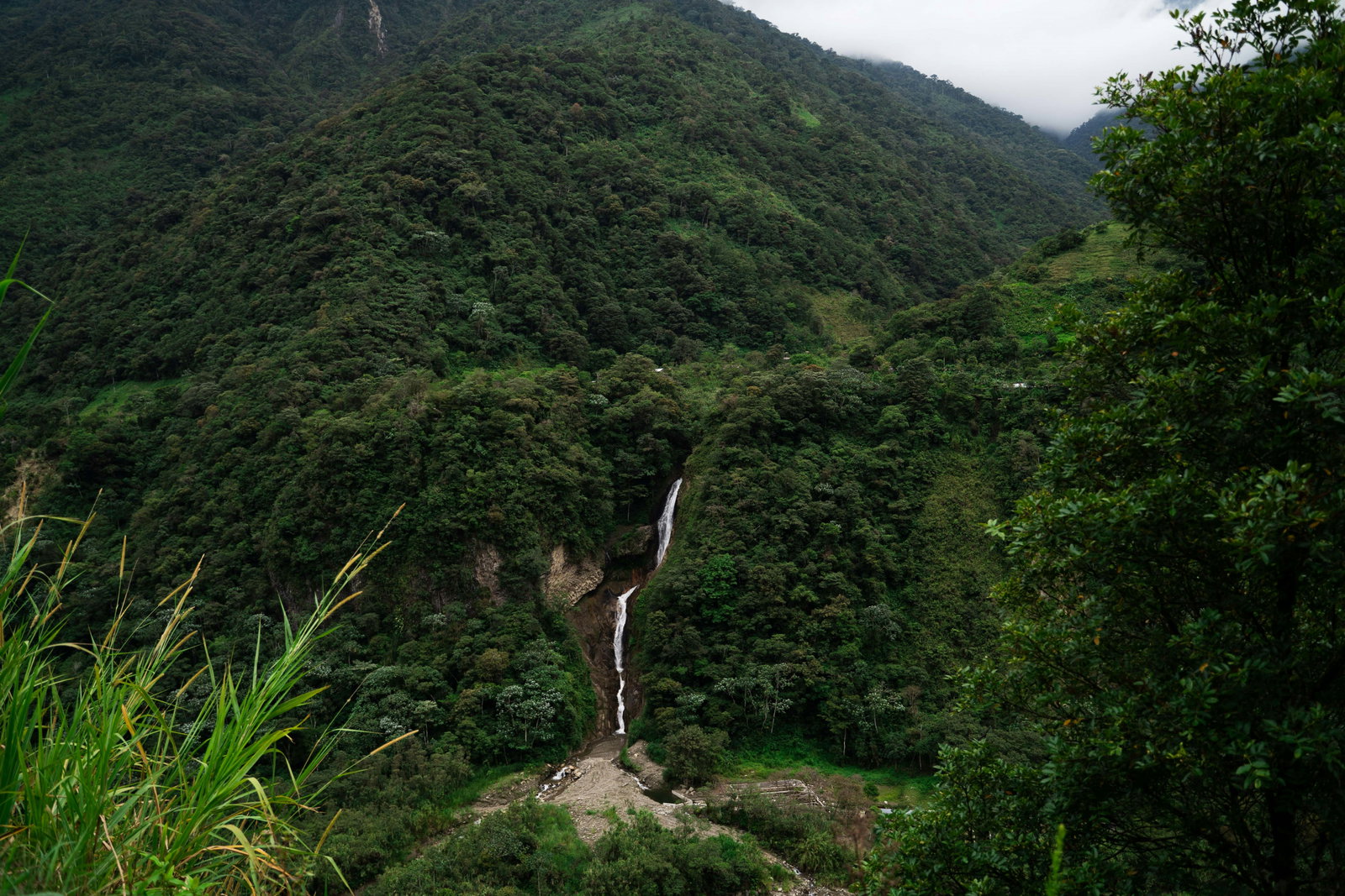 Waterfall in the Amazon Rainforest