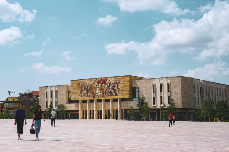 Skanderbeg Square in the capital of Albania, Tirana 