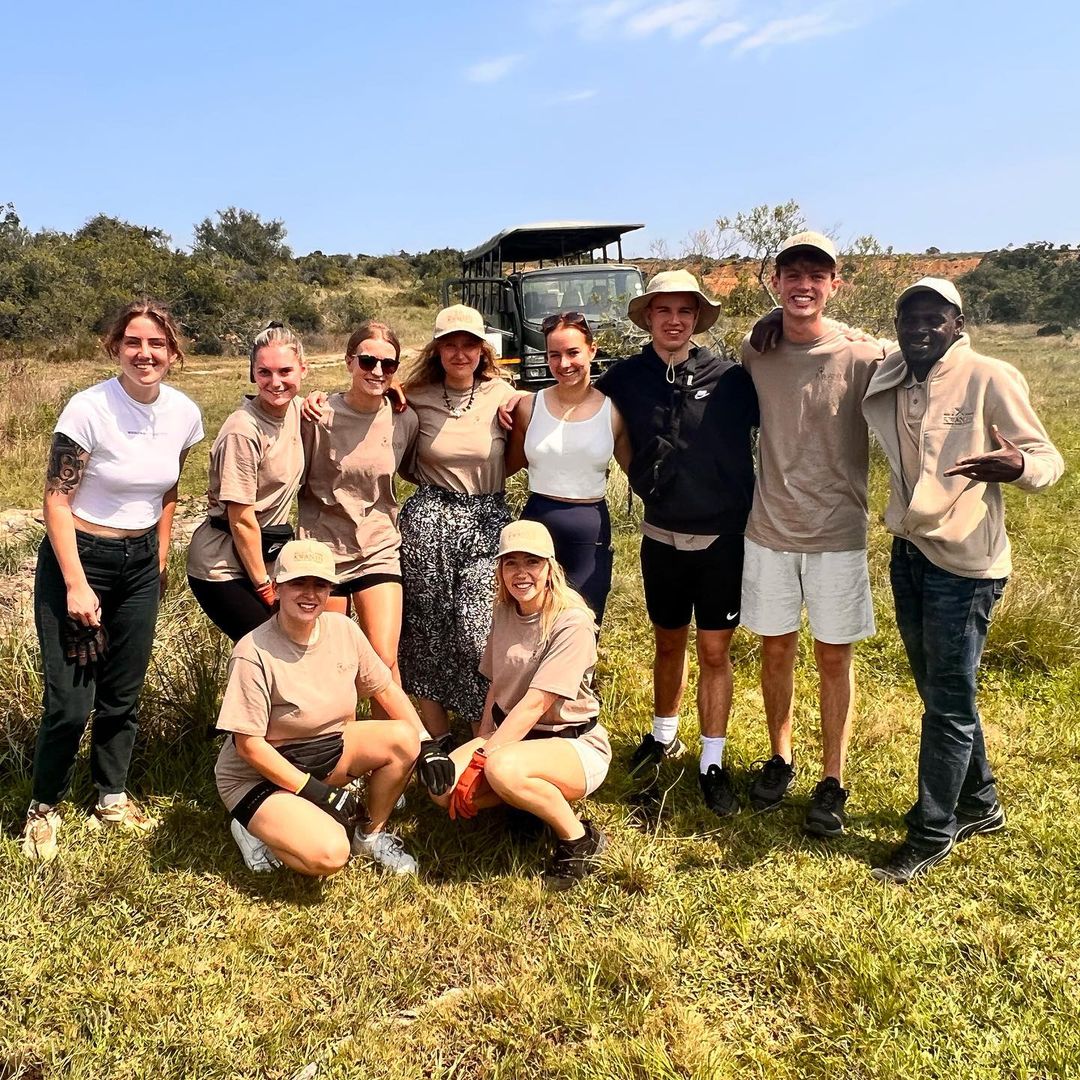 18-30s Group travellers on safari in south africa