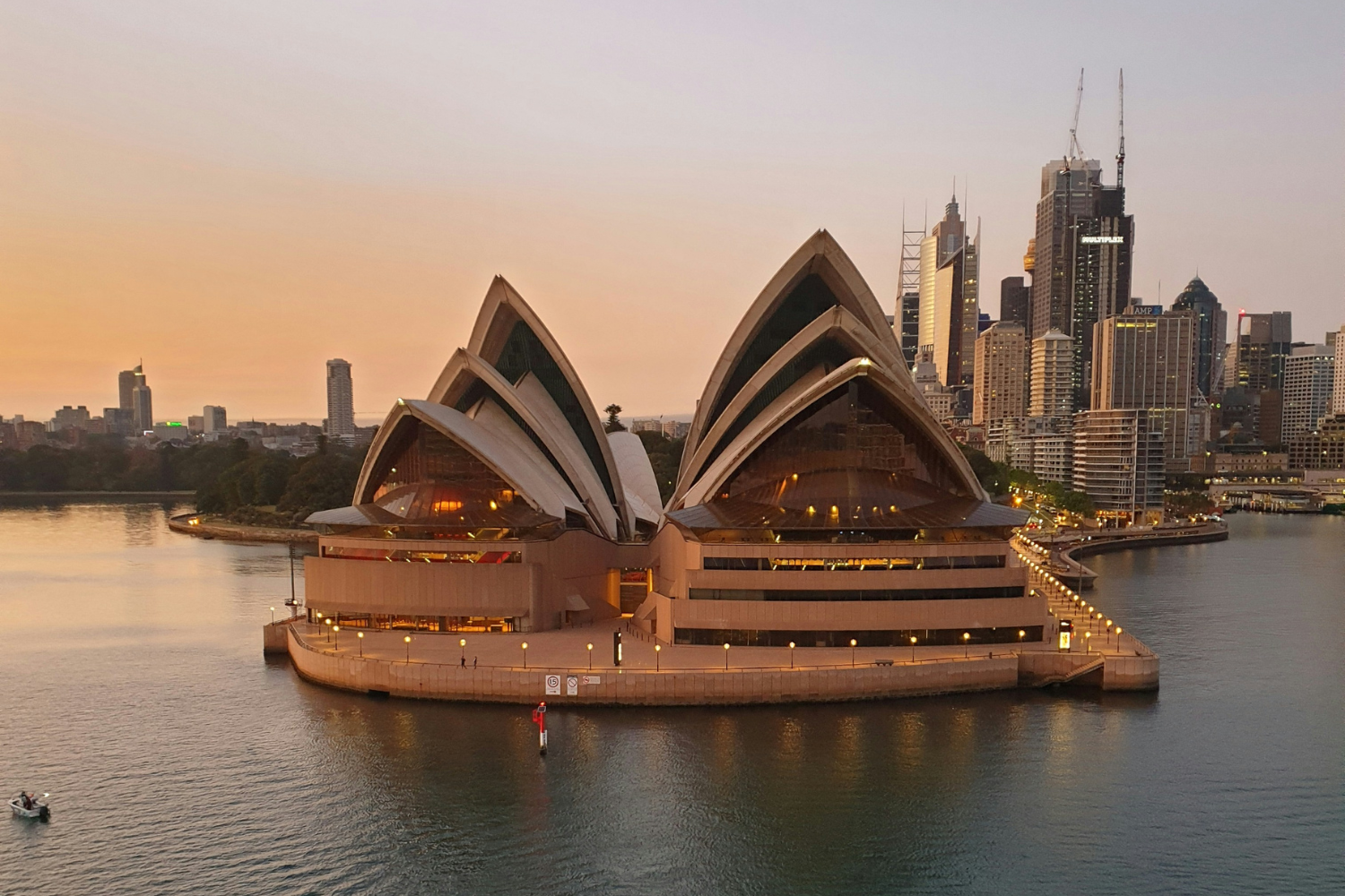 Sydney Opera House at sunset in Australia