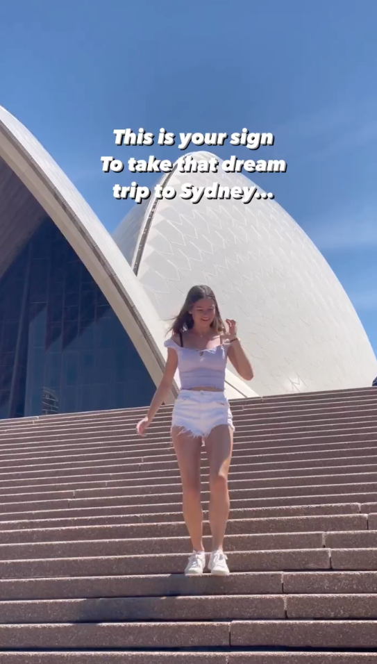 Group traveller at Sydney Opera House Australia