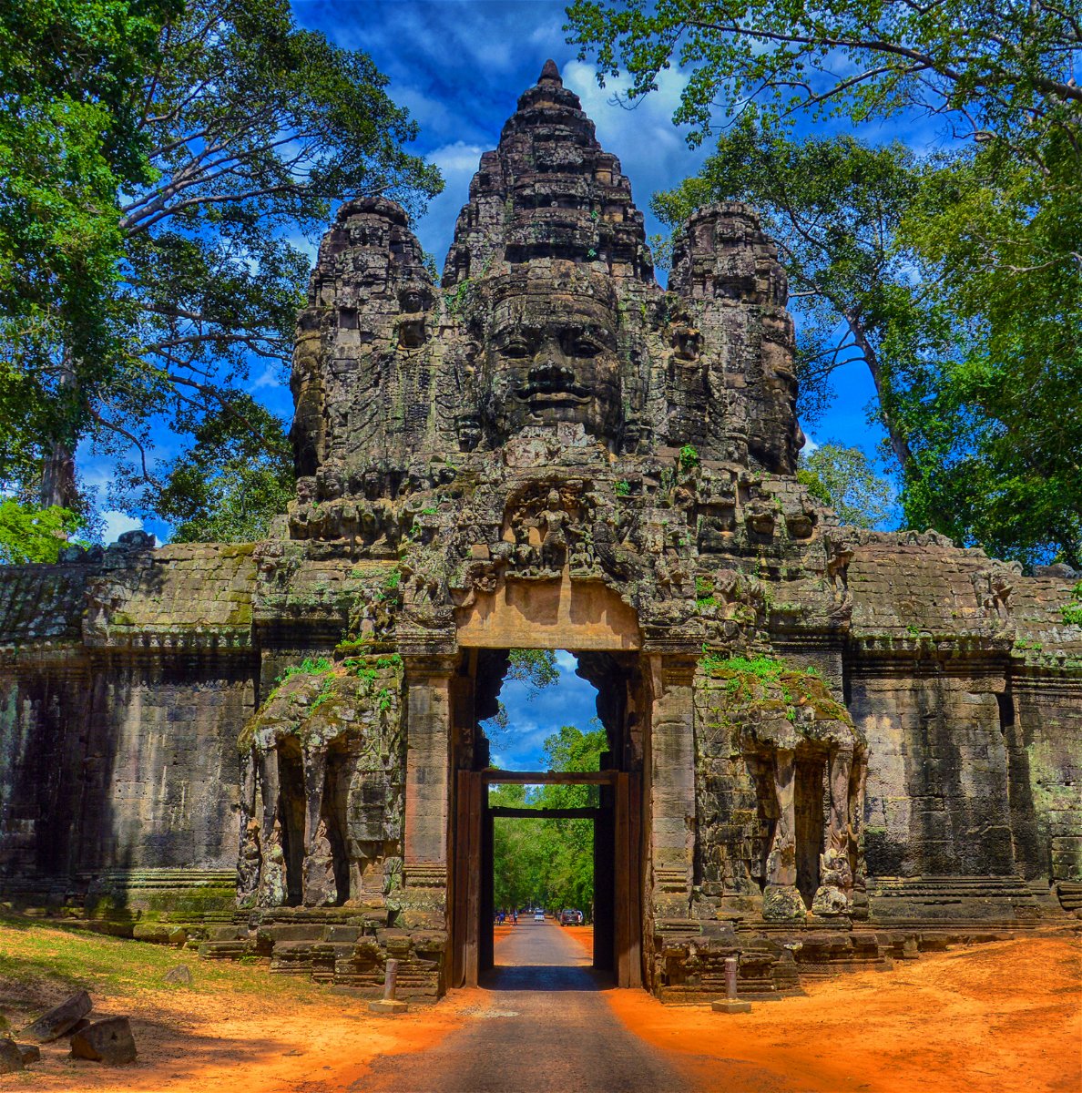 Angkor Wat gate in Cambodia