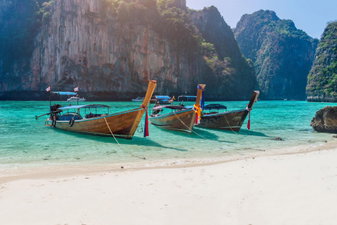 Thailand boats in Krabi, Koh Phi Phi Island