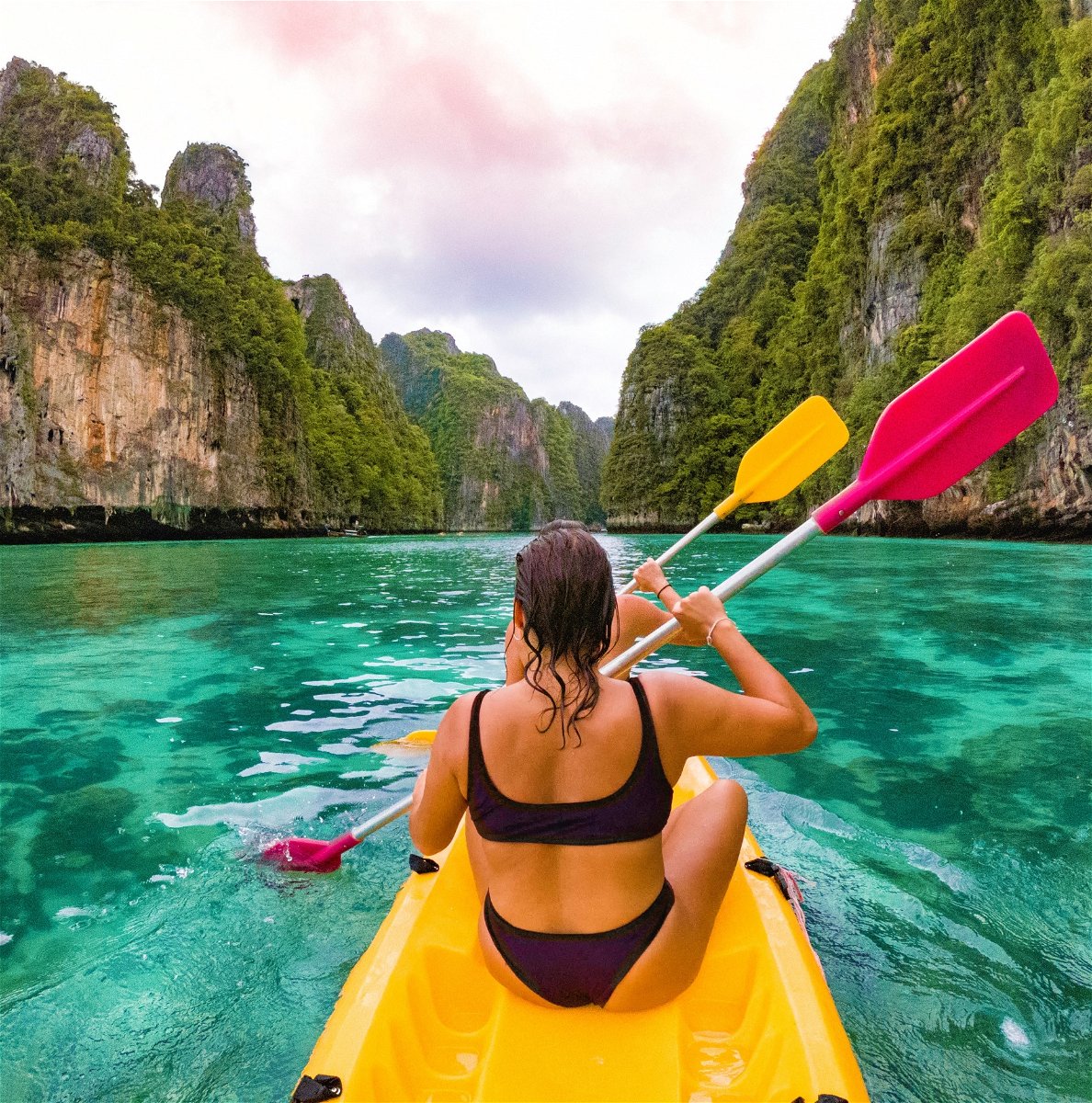 Kayak through the incredible beaches and bays that surround Koh Phi Phi