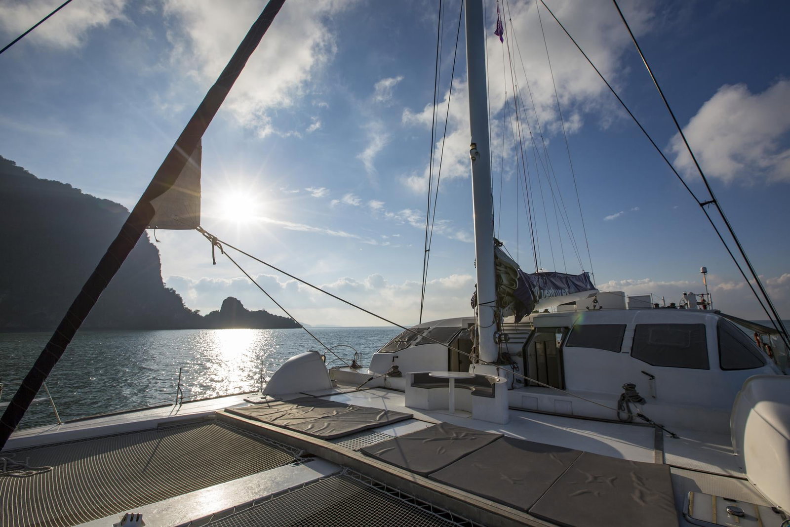 sailing boat deck in thailand