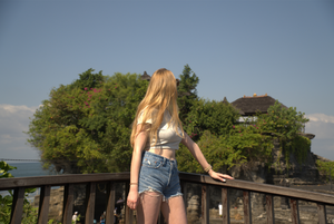 Traveller in Bali, Indonesia
