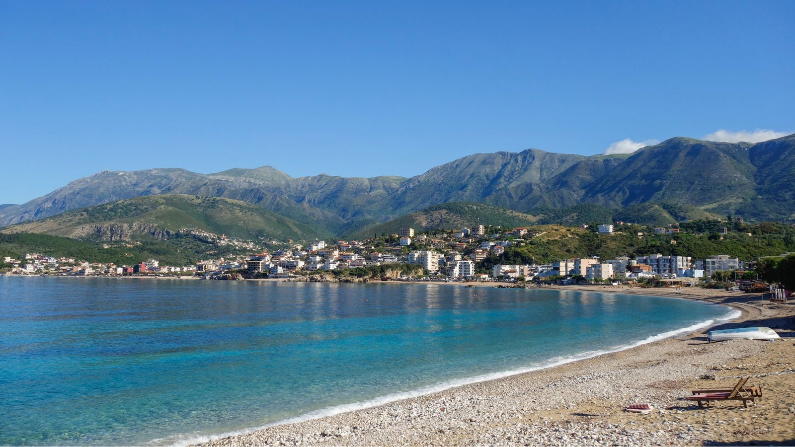 The Albania Riviera in Himara, Albania