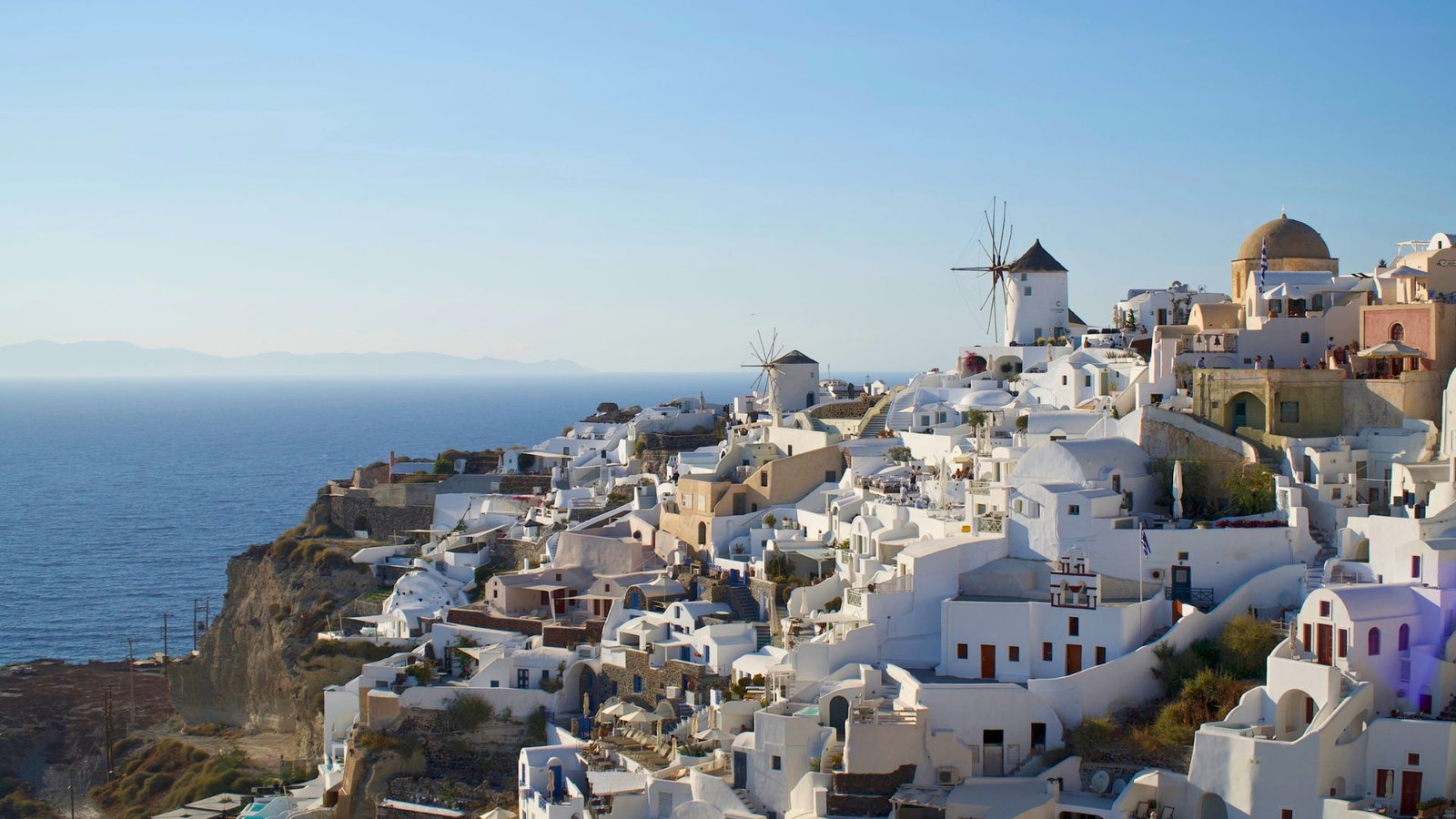Iconic viewpoint in Santorini
