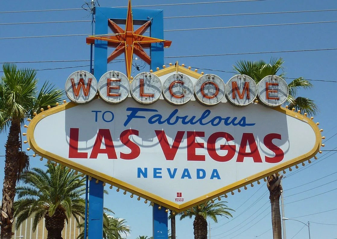 The famous 'Welcome to Las Vegas' sign
