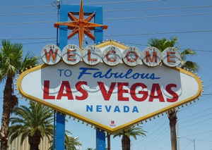 The famous 'Welcome to Las Vegas' sign
