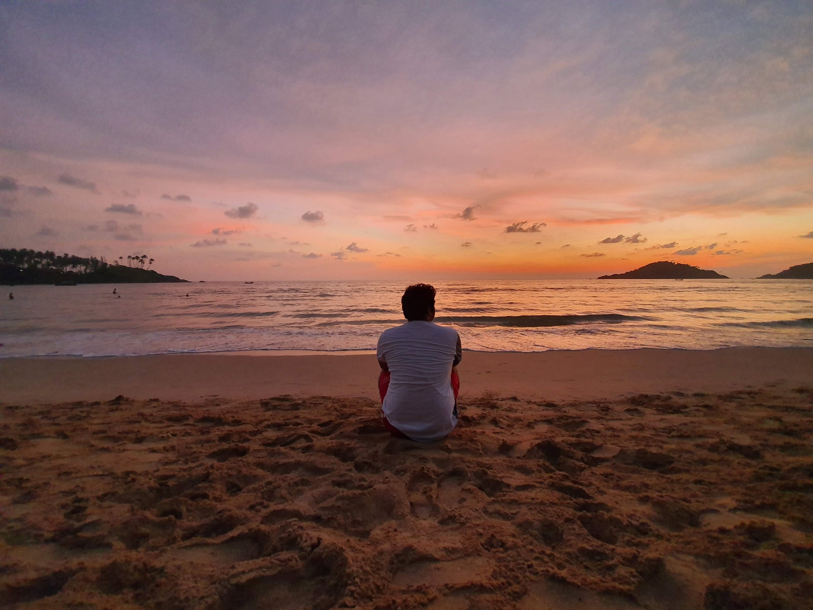Person on a beach in Goa, India