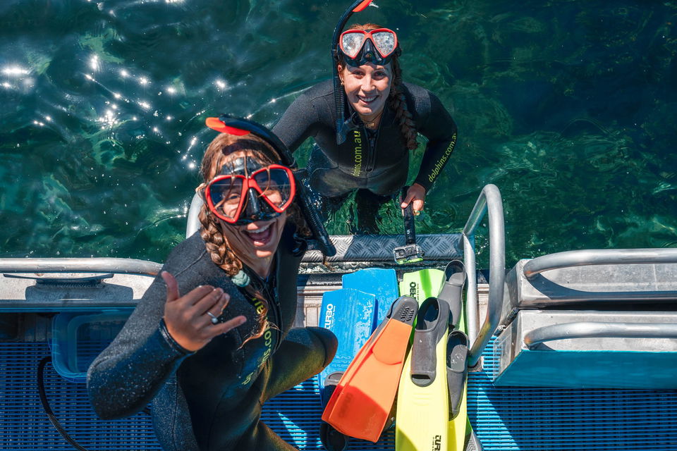 People snorkelling in Western Australia