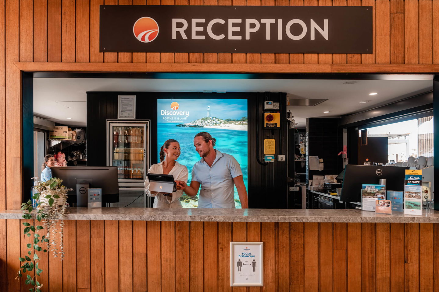 People working in a reception in Western Australia