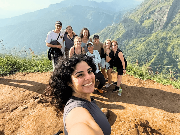 group travellers at Adam's Peak Viewpoint