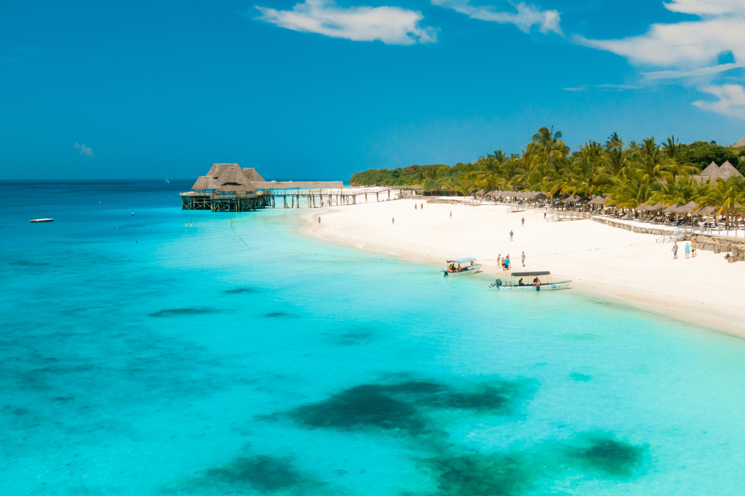 Blue shores of Zanzibar Island
